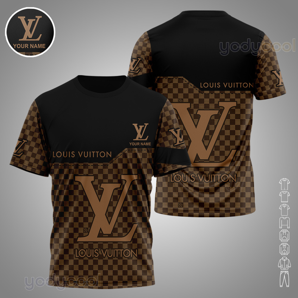 Louis Vuitton Yellow Symbol Luxury All Over Print Shirt - Senprintmart Store